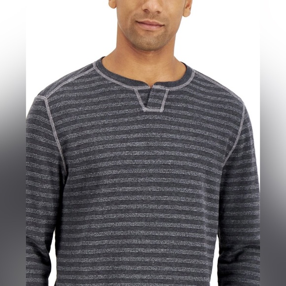 TOMMY BAHAMA SAN SALVATOR REVERSIBLE STRIPE SPLIT-NECK SHIRT - Picture 8 of 8